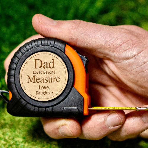Personalized Tape Measure for Dad Brown Tool Measuring