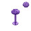Titanium Labret Lip Ring 16g Purple 8mm 1