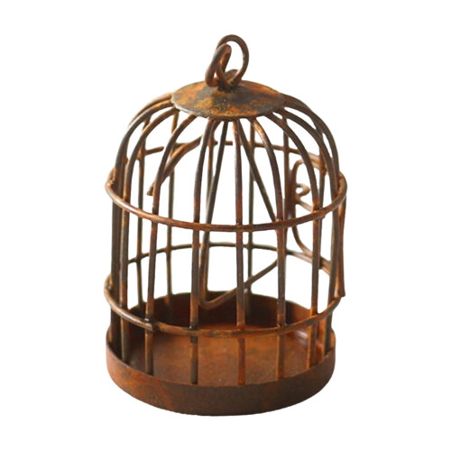 Birdcage Statue Desk Decor Model for Kids
