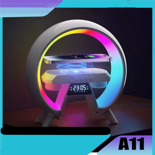 Wireless Charging  Speaker Ambient Light Alarm Clock Multifunctional Gift 2