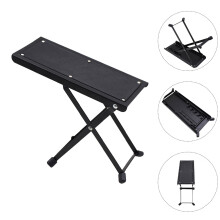 HOMEMAXS Guitar Foot Stool Heavy Duty Foldable Black