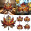 Stained Glass Maple Leaf Ornament Acrylic 1pc 1