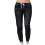 Women's Lace-Up High-Waisted Elastic Washed Denim Pants 1