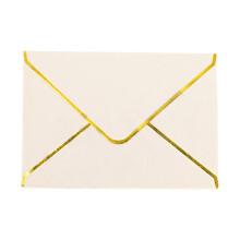 Gold Border Business Envelopes V-Flap 10 pcs 7.28 x 5.31 in