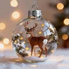 Wildlife Wonders Crystal Glass Ornament Handcrafted 3D