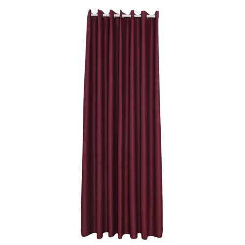 Dark Red Polyester Curtain with Floral Print 100x250 cm 2