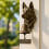 Dog Welcome Back Doorbell 3D German Shepherd Cast Iron 3