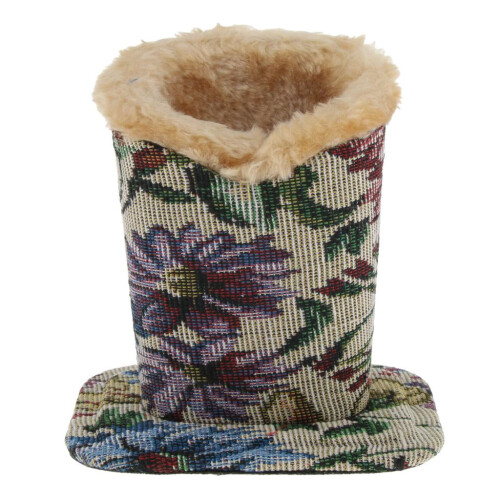 Eyeglasses Stand Case with Plush Cotton Lining Tan 1
