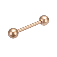 Stainless Steel Rose Gold Tongue Ring Barbell 5 Pcs