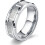 Men's Silver Wedding Band Brick Pattern Brushed 8mm Size 5