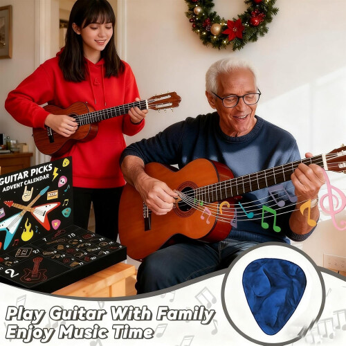 Guitar Picks Advent Calendar 2025 with 20 Picks and Case 1