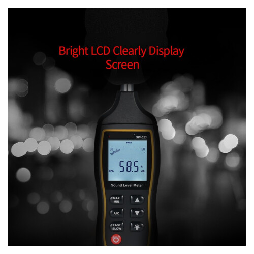 Sound Level Meter Digital Decibel Meter with A/C Weighting 1