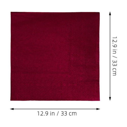 Red Paper Cocktail Napkins Elegant Disposable 20 Pcs 1
