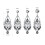 Vintage Hollow Ear Plug Tunnel with Tassel Dangle 2 Pcs 3