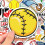 Baseball Softball Stickers Pack 50 Waterproof 5