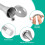 Door Stopper Spring with Rubber Bumper White 6 Pack 7