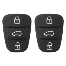 Remote Car Key Fob Case Rubber Black 2 Pack for Hyundai i10