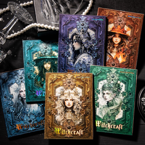Witch-Themed Craft Paper Journal Sheets 30 2