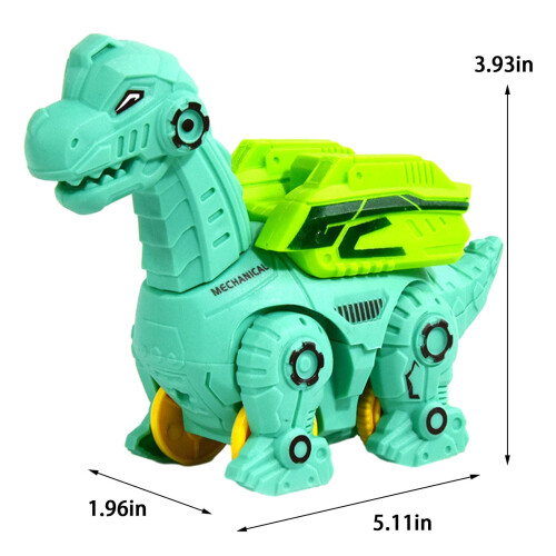 Dinosaur Mechanical Toy Car STEM Kit 1 Piece 2