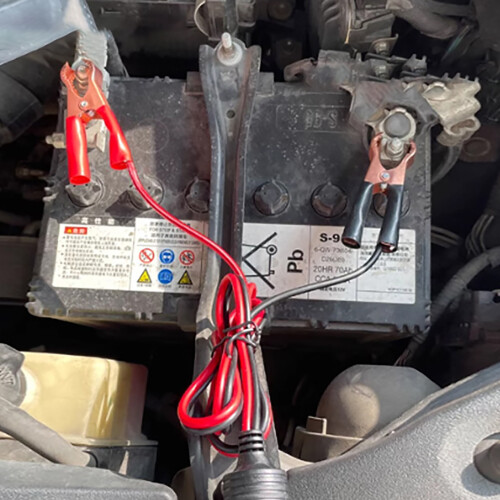 Car Alligator Clamp Power Cable 12V 24V Female Socket 1
