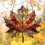 Stained Glass Maple Leaf Ornament Acrylic 1pc 5