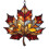 Stained Glass Maple Leaf Ornament Acrylic 1pc 3