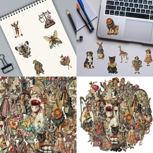 Retro Stationery Stickers Decorative Victorian 50 Sheets 1