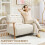 Small Sherpa Fabric 2 Seater Sofa Settee - Cream White 7