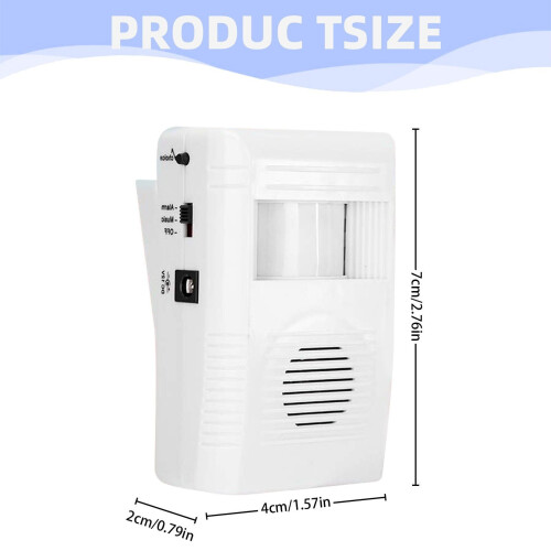 Farmhouse Wreath Wireless Doorbell with Motion Sensor White 1