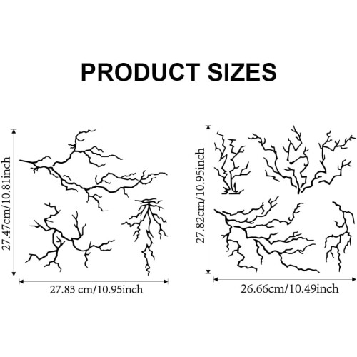 Lightning Stencil Reusable 11.8x11.8 Inch 1