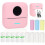 Portable Printer, Inkless Sticker Printer with 12 Rolls Paper,  Thermal Printer for Notes/Photos/Stickers, 2