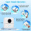 Portable Printer, Inkless Sticker Printer with 12 Rolls Paper,  Thermal Printer for Notes/Photos/Stickers, 8