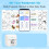 Portable Printer, Inkless Sticker Printer with 12 Rolls Paper,  Thermal Printer for Notes/Photos/Stickers, 4