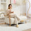 Small Sherpa Fabric 2 Seater Sofa Settee - Cream White 3