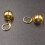 Silver Ball Leverback Earrings White Gold Plated Polished 3