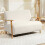 Small Sherpa Fabric 2 Seater Sofa Settee - Cream White 4