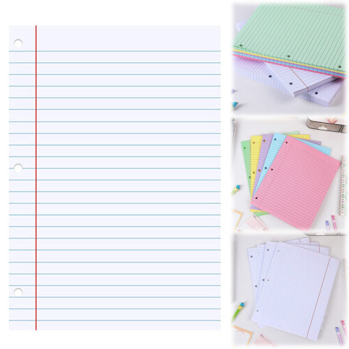 Binder Paper College Ruled 200 Sheets 3-Hole Punched 1