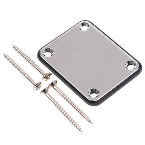 Electric Guitar Neck Plate Plastic Silver 67mm x 54mm 1 Set 1
