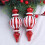 Christmas Gourd Pendant Red White Tree Decoration 2PC 1