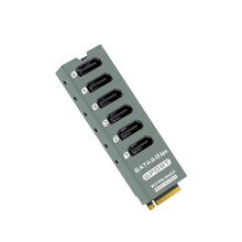 M2 M-EKY PCIE3.0 to SATA6G 6 Port Expansion Card M.2 to 3.0 Expansion Card Network Storage Hard Disk Expansion