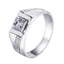 Adjustable Bronze Open Ring for Men Silver Tone 9.5 Inches