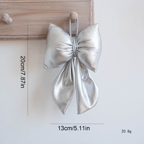 Shiny Christmas Bow Tree Topper Premium Ornament 1 pc 2