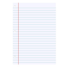 Binder Paper College Ruled 200 Sheets 3-Hole Punched