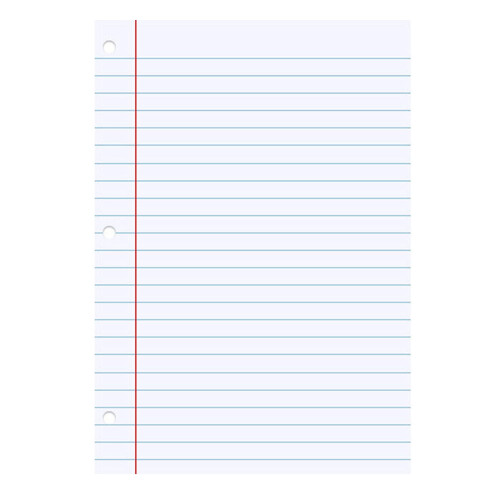 Binder Paper College Ruled 200 Sheets 3-Hole Punched