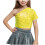 Girls One-Shoulder Short-Sleeve Sequin Crop Top 1
