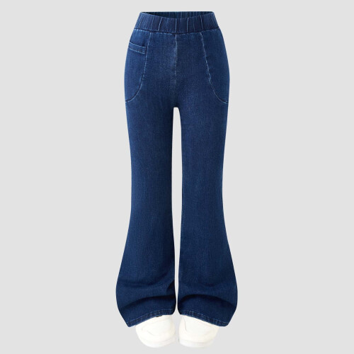 High Waisted Bootcut Denim Pants for Young Women Stretchy 1