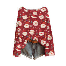 Women's Christmas Snowman Sweater - Pink XL