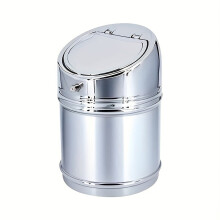 Stainless Steel Car Ashtray with Pop-Up Lid Mouthpiece and