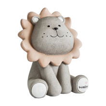 Cartoon Lion Resin Money Bank Grey Large Capacity