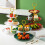 3-Tier Cake Stand Plastic Dessert Stand with Golden Handle 3